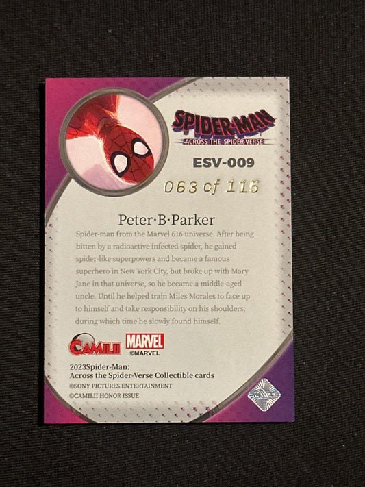 CAMILII SPIDER-MAN ACROSS THE SPIDERVERSE PATCH INSERT #63/115 65 Graded Marvel Cards – PSA, CGC & Rare Inserts Redsters Comics Redsters Comics