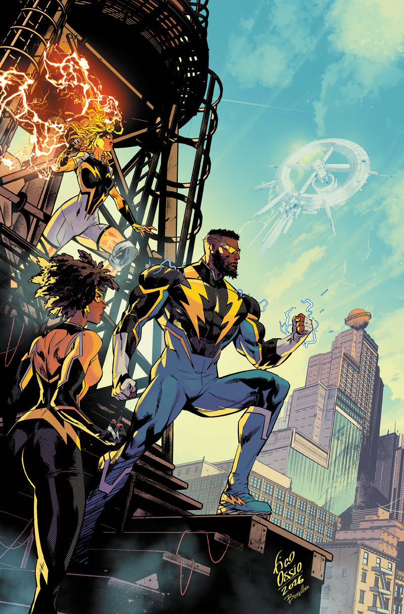 DC POWER BLACK LIGHTNING 50TH ANNIVERSARY SPECIAL #1 (ONE SHOT) CVR B FICO OSSIO CARD STOCK VAR