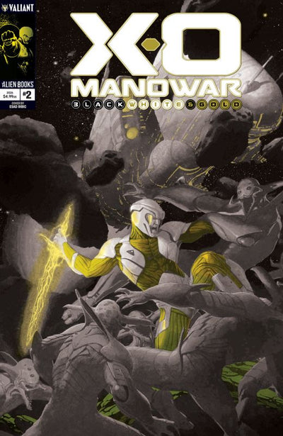 X-O MANOWAR: BLACK, WHITE & GOLD #2 CVR B ESAD RIBIC BLACK, WHITE & GOLD COVER VAR