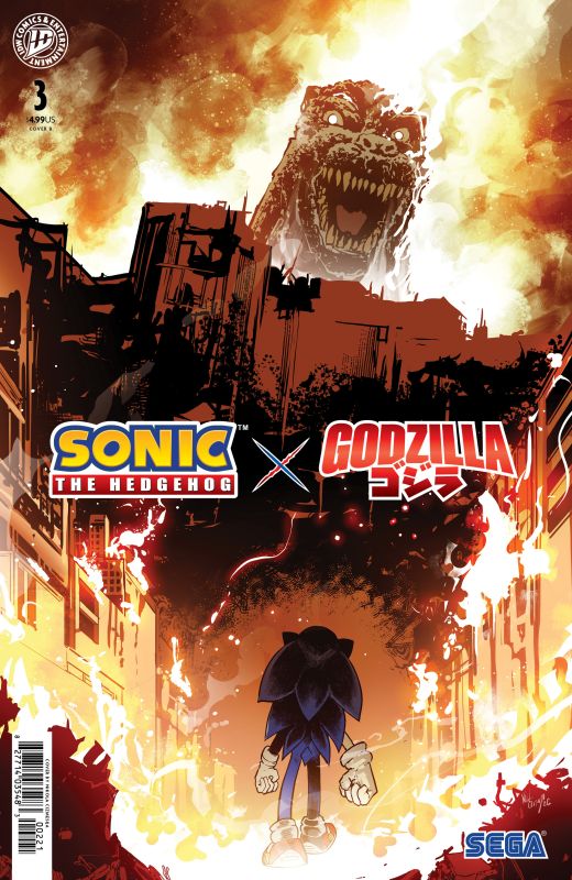 SONIC THE HEDGEHOG X GODZILLA #3 CVR B NIKOLA CIZMESIJA VAR