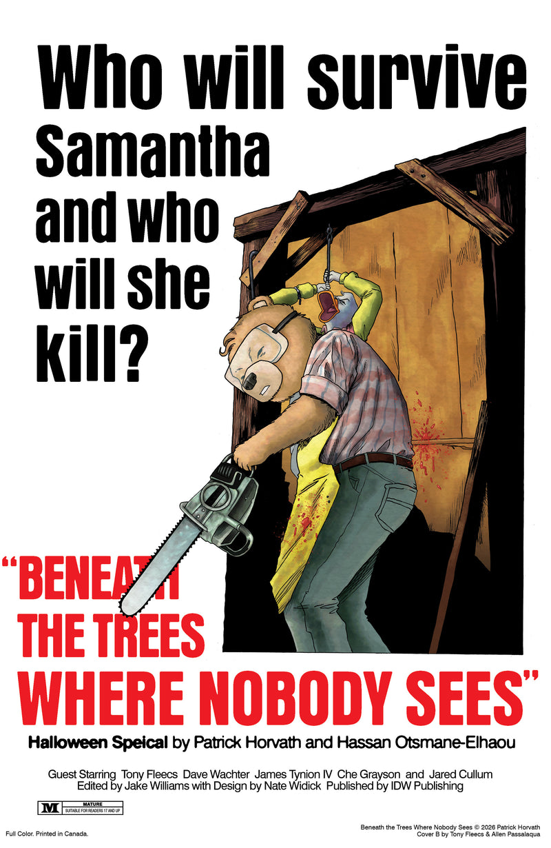 Beneath the Trees Where Nobody Sees Halloween Special Cover B Tony Fleecs Movie Homage Variant
