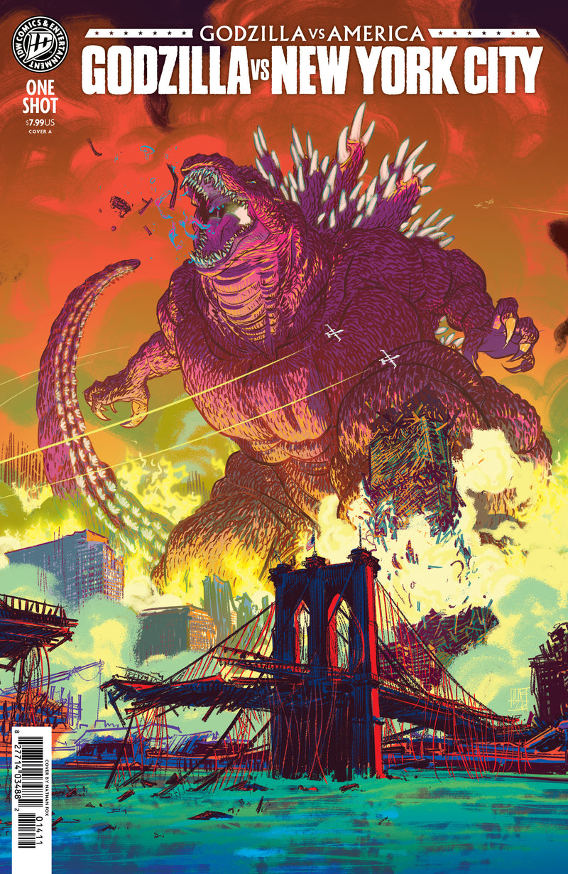 Godzilla vs. America: New York City Cover A Nathan Fox