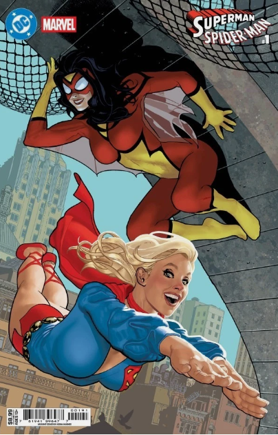 DC/Marvel: Superman/Spider-Man #1 Cover I Adam Hughes Supergirl & Spider-Woman Cardstock Variant
