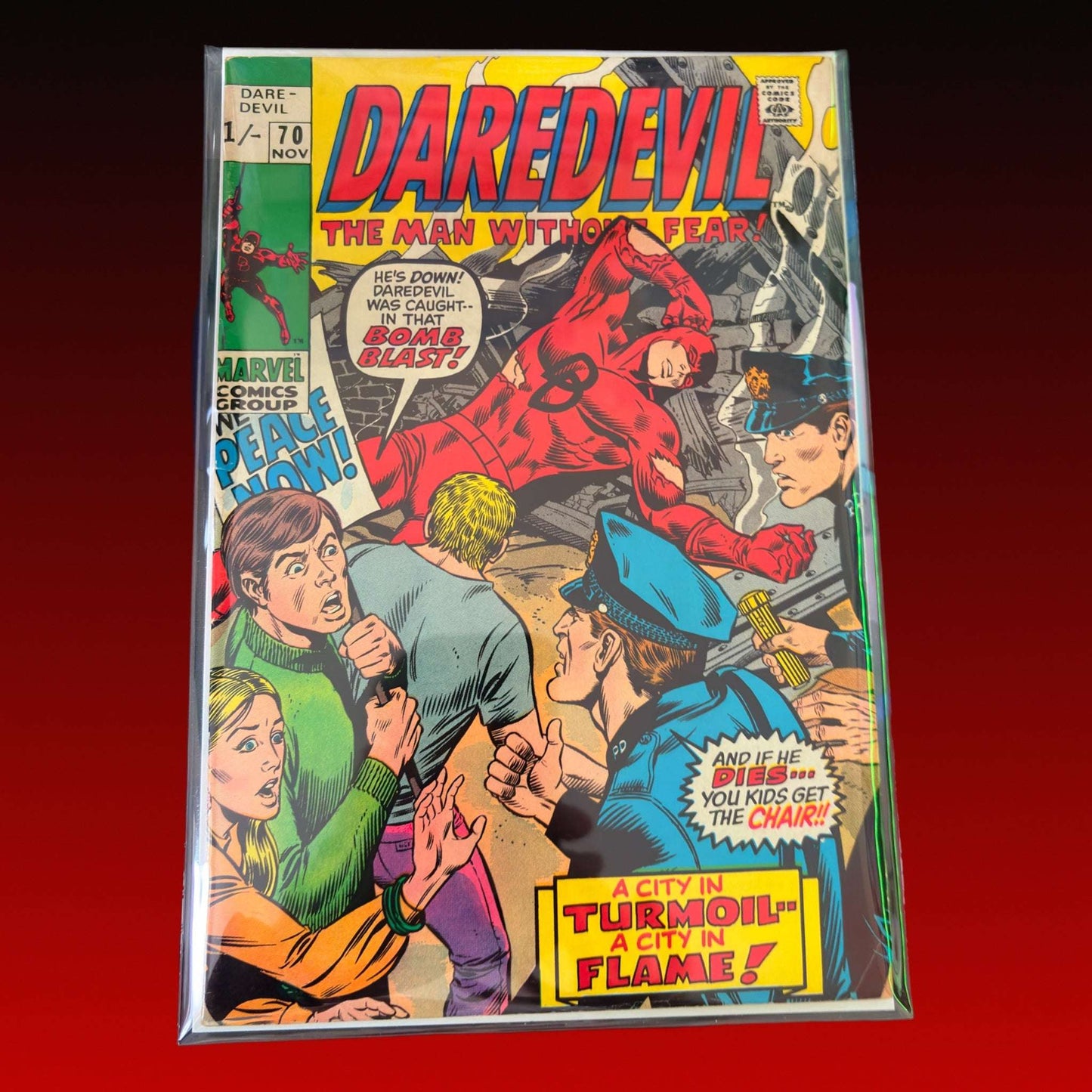 Daredevil #70 (1970) – “A City in Turmoil!” | FN- 5.5 9 Vintage Comics UK | Key Marvel & DC Issues from Silver & Bronze Age Redsters Comics Redsters Comics