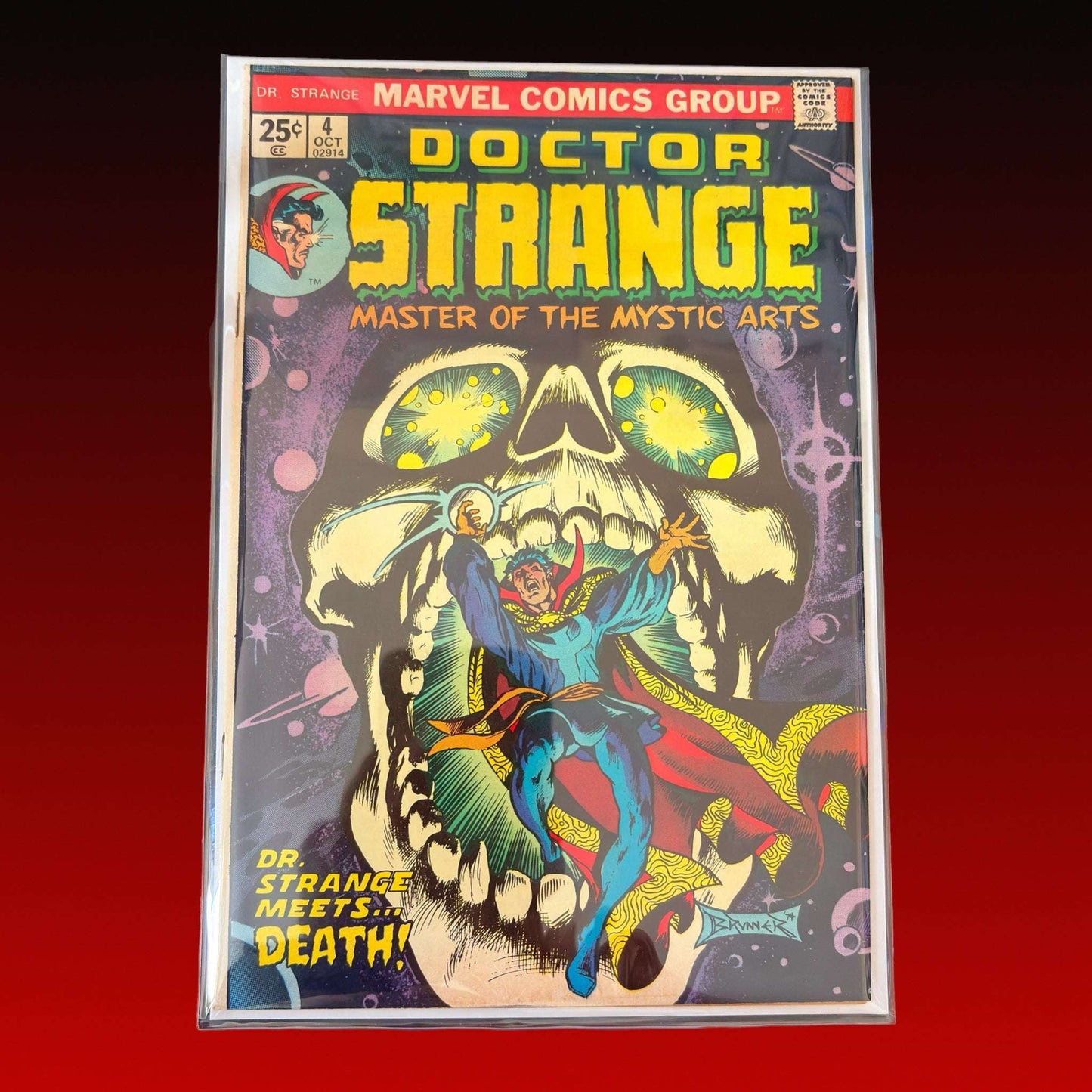 Doctor Strange #4 (1974) – Frank Brunner Skull Cover — VG/FN (Bronze Age) 10 Vintage Comics UK | Key Marvel & DC Issues from Silver & Bronze Age Redsters Comics Redsters Comics