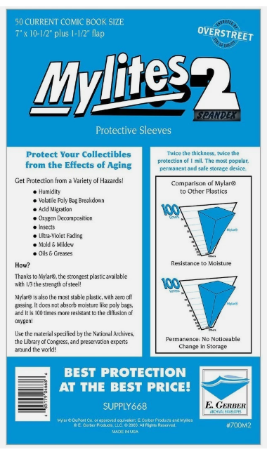E. Gerber Mylites 2 Current Comic Bags – 700M2 – Pack of 50