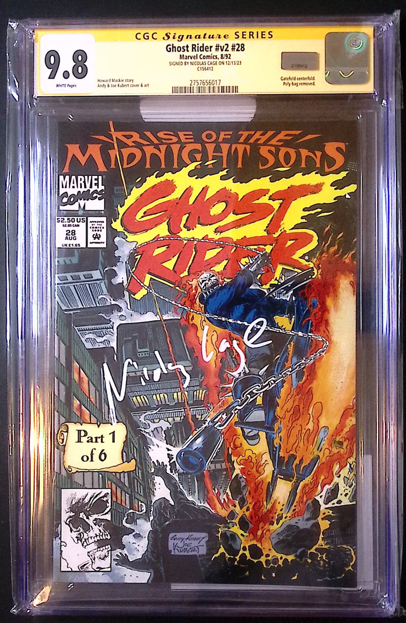 Ghost Rider #28 CGC 9.8 Signature Series – Signed by Nicolas Cage