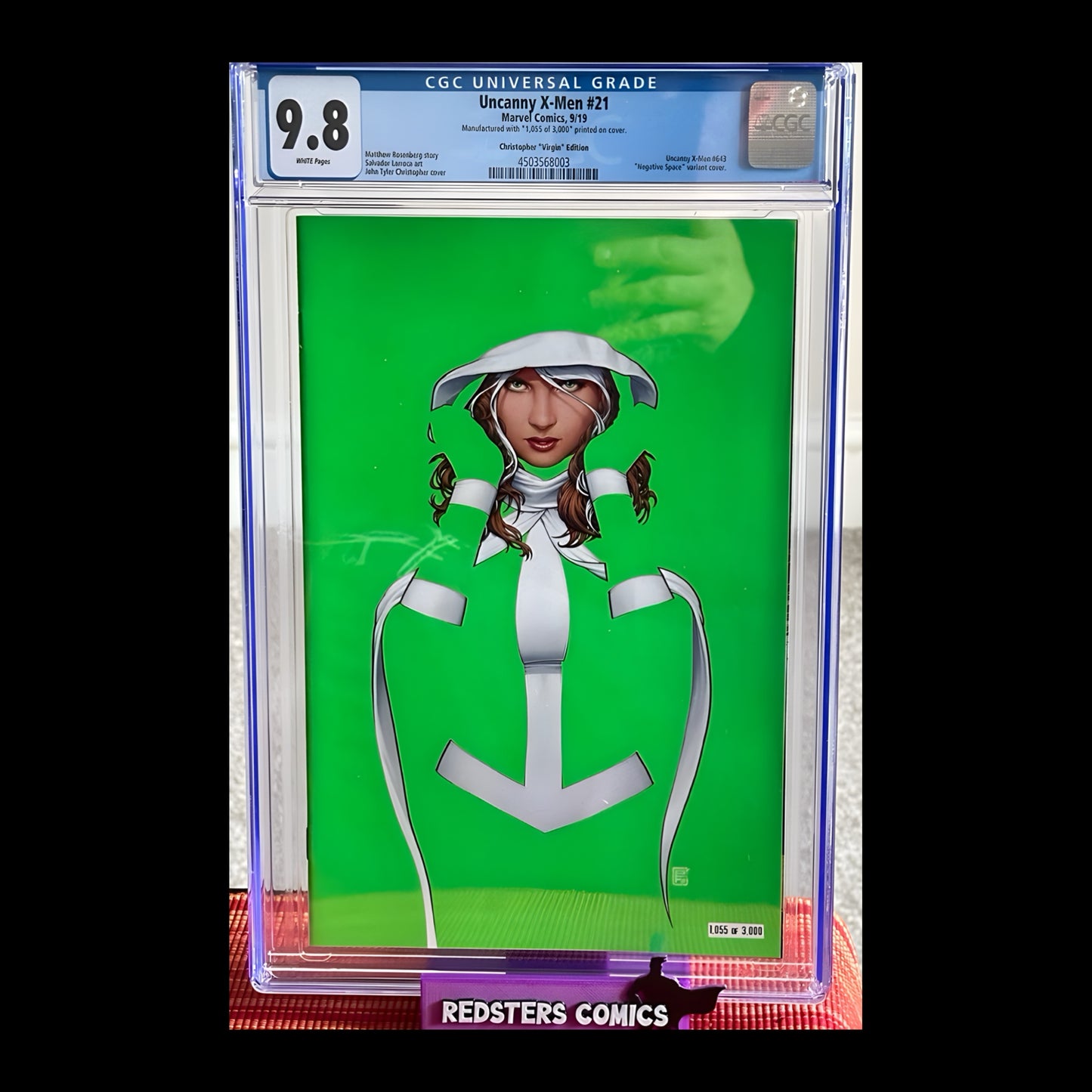 Uncanny X-Men #21 John Tyler Christopher Limited Edition Negative Space CGC 9.8 comic cover | Redsters Comics UK