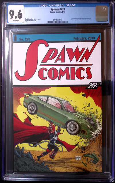 Spawn #228 Todd McFarlane Action Comics #1 Homage CGC 9.6 White Pages