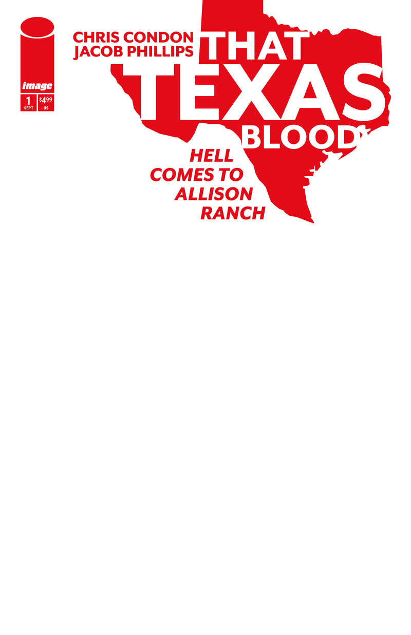 That Texas Blood Hell Comes to Allison Ranch #1 (of 6) Cover E Blank Sketch Variant (Mr)