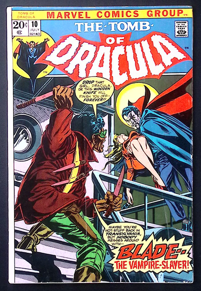Tomb of Dracula #10 – 1st Appearance of Blade – Estimated VG+