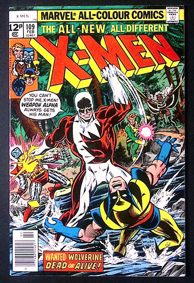 X-Men #109 – 1st Appearance of Weapon Alpha – Estimated VF