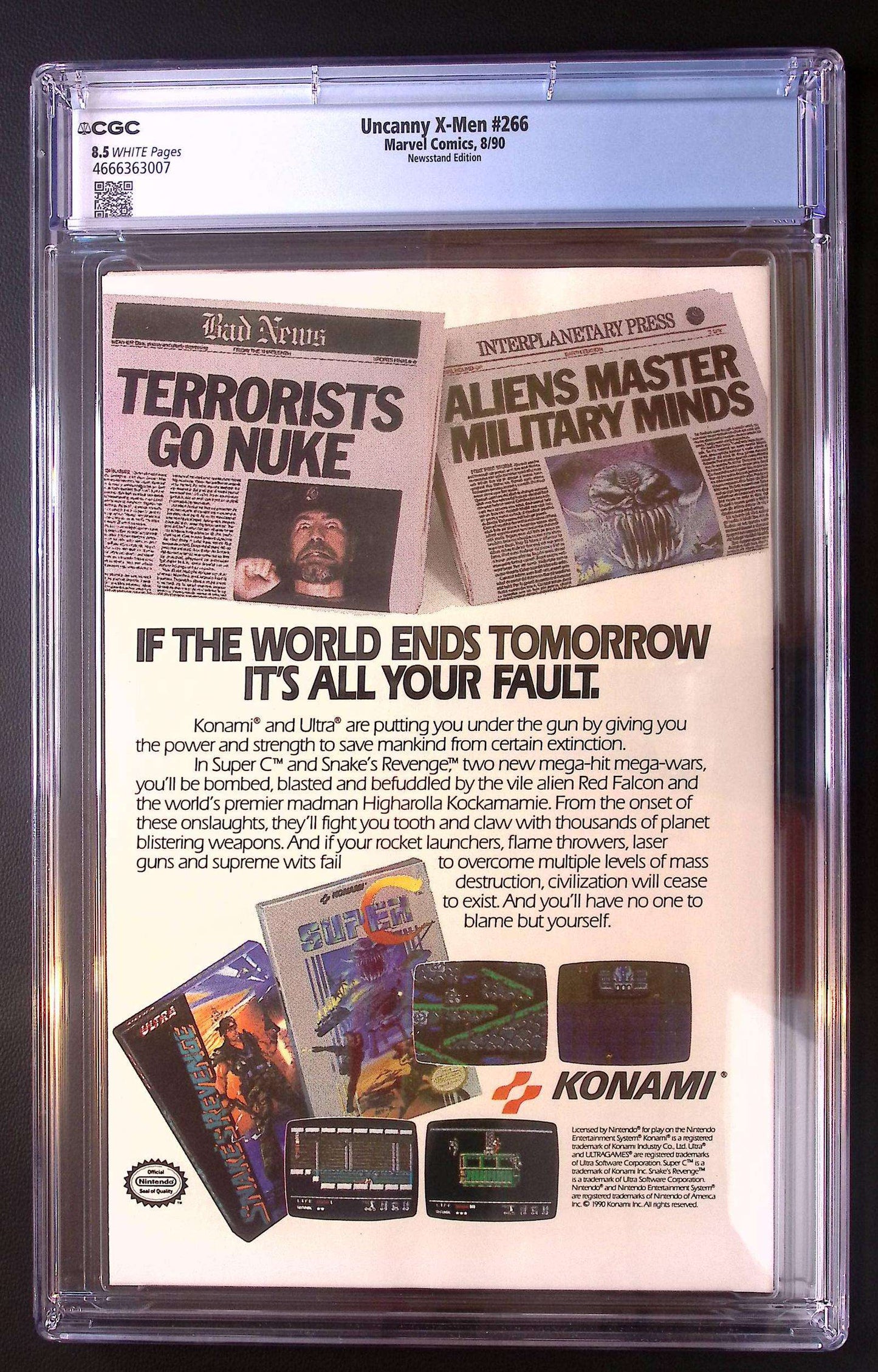 Uncanny X-Men #266 CGC 8.5 Mark Jeweler Variant – 1st Gambit 570 CGC Graded Comic CGC Graded Comics for Sale in the UK Marvel Comics Redsters Comics