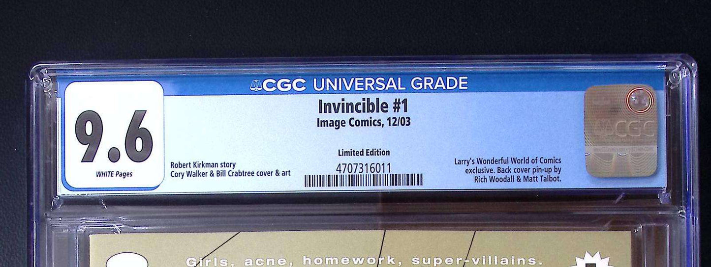Invincible #1 CGC 9.6 – Larry’s Wonderful World Variant – Image Comics 2003 295 CGC Graded Comic CGC Graded Comics UK | Buy Certified CGC Slabbed Comics Image Comics Redsters Comics