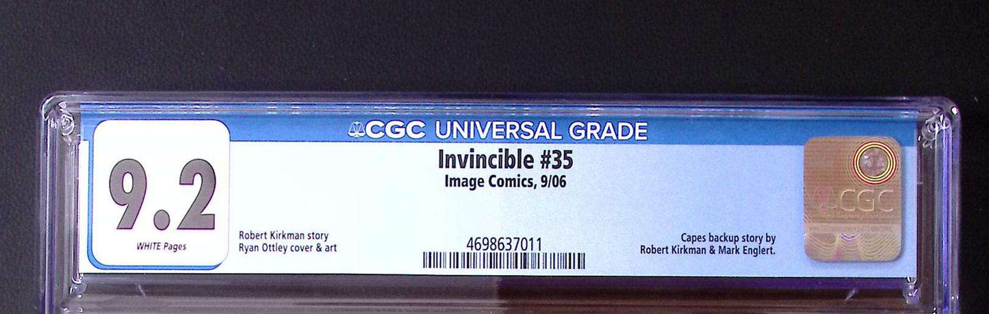 Invincible #35 CGC 9.2 – 1st Cameo Space Racer | Image Comics 2006 50 CGC Graded Comic CGC Graded Comics UK | Buy Certified CGC Slabbed Comics Image Comics Redsters Comics