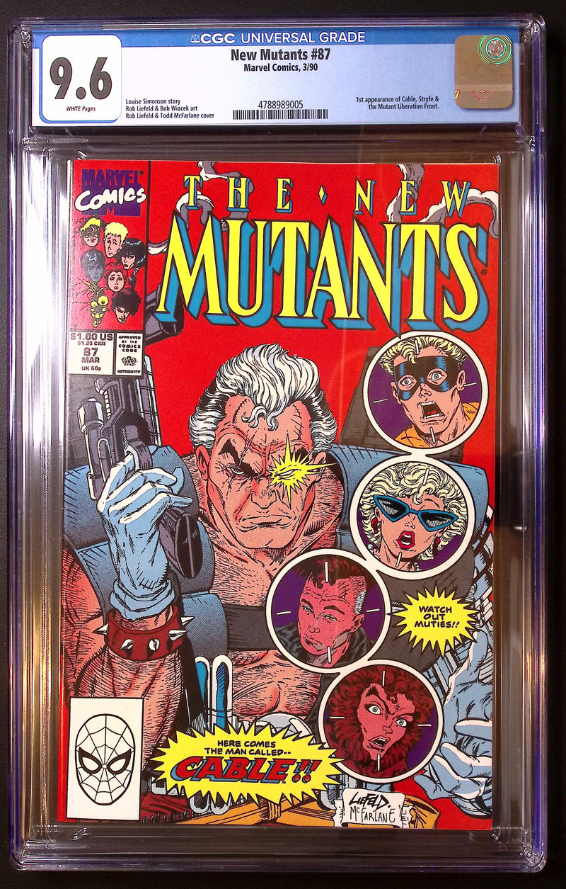 New Mutants #87 (1990) – CGC 9.6 White Pages – First Cable