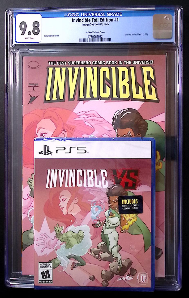 Invincible VS Lunar Exclusive PS5 + Invincible #1 CGC 9.8 Matching Set
