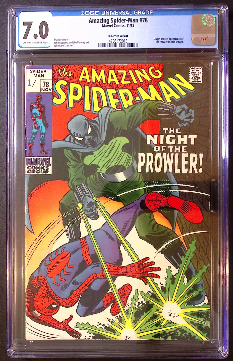 Amazing Spider-Man #78 (1969) – UK Price Variant – CGC 7.0