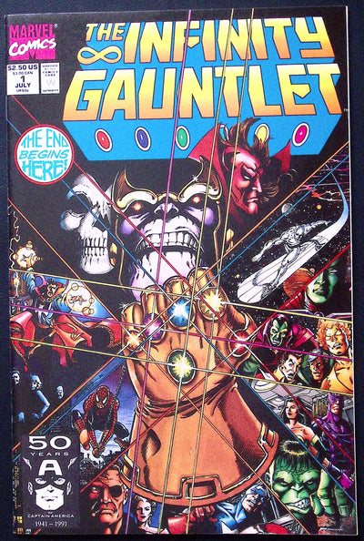 Infinity Gauntlet #1 – George Pérez Cover, Thanos Snap – 8.0 VF (1991)