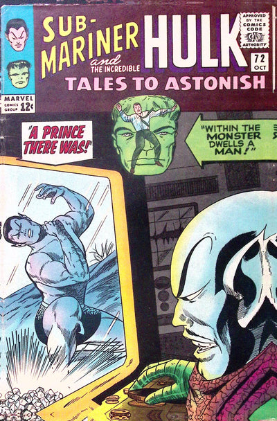 Tales to Astonish #72 – Hulk & Sub-Mariner, US 12¢ Edition – 4.5 VG+ (1965)