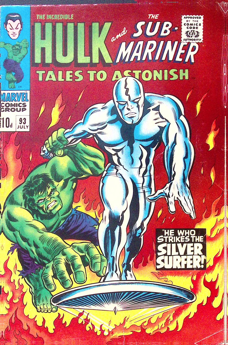 Tales to Astonish #93 – UK Price Variant – Hulk vs Silver Surfer – 5.0 VG/FN (1967)