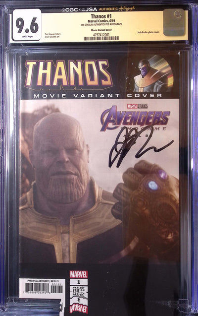 Thanos #1 Movie Variant – Jim Starlin Signed – CGC JSA 9.6 White Pages