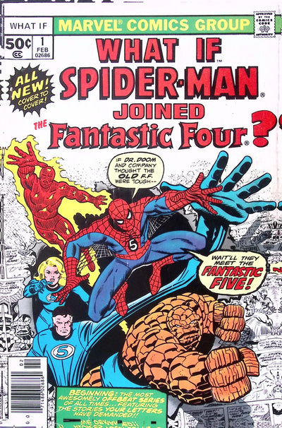 What If? #1 – Spider-Man Joins the Fantastic Four – 6.0 FN (1977)
