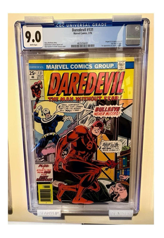 DAREDEVIL #131 CGC 9.0 1st Appearance & Origin of BULLSEYE 🔥 WHITE PAGES 399 CGC Graded Comics for Sale in the UK Redsters Comics Redsters Comics