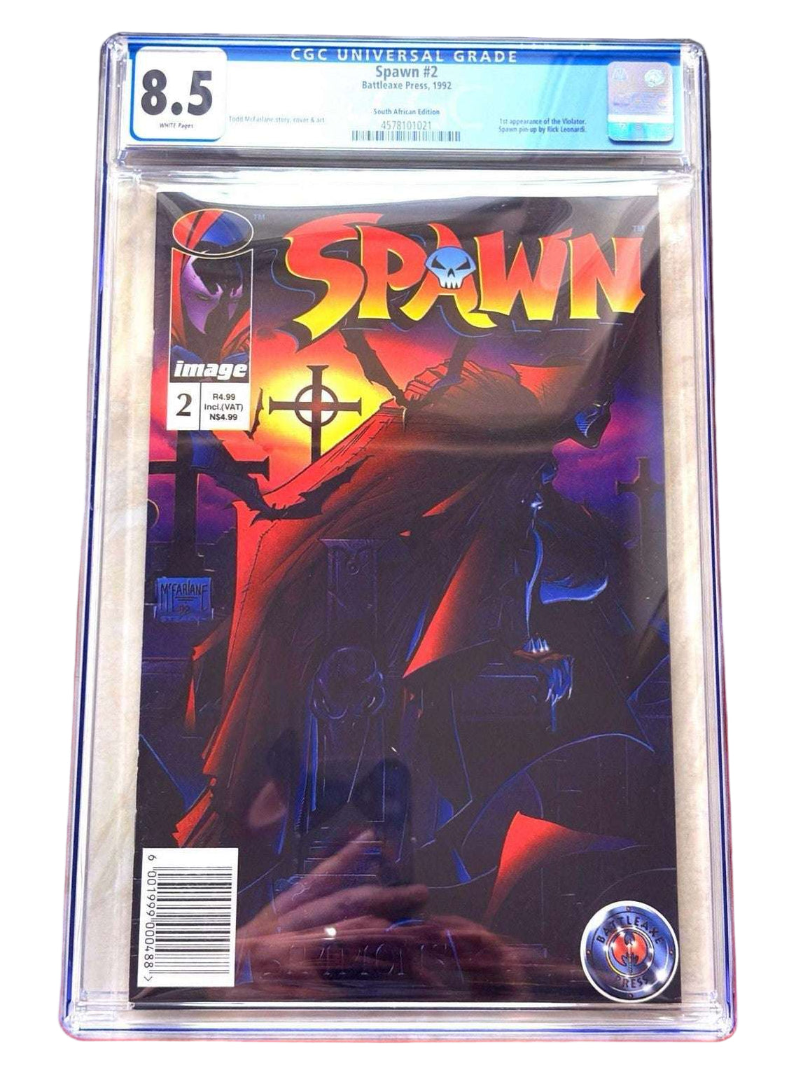 Spawn #2 CGC 8.5 | South African Edition | Only Graded Copy 170 CGC Graded Comics for Sale in the UK Redsters Comics Redsters Comics