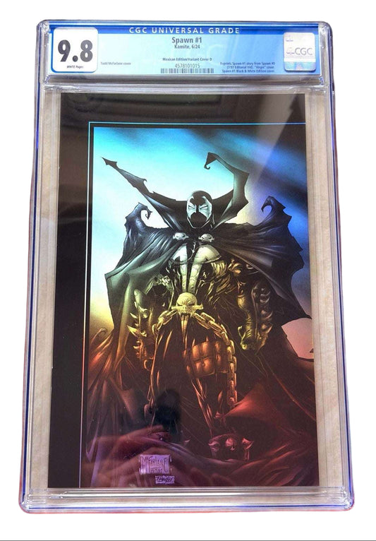Spawn #1 CGC 9.8 | Mexican Color Variant | McFarlane Cover 160 CGC Graded Comics for Sale in the UK Redsters Comics Redsters Comics