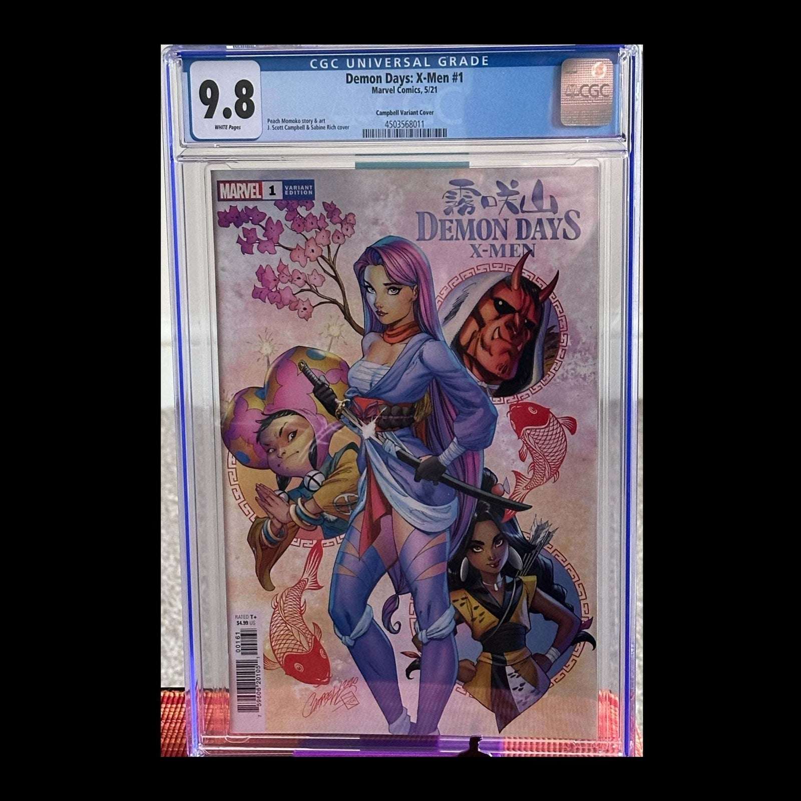 Demon Days X-Men #1 J.Scott Campbell 1:50 Incentive CGC 9.8 80 CGC Graded Comics for Sale in the UK Redsters Comics Redsters Comics