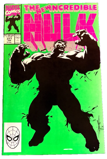 The New Incredible Hulk 377 - KEY 1ST APP OF PROFESSOR HULK - Iconic Cover VF/NM 21 Vintage Comics UK | Key Marvel & DC Issues from Silver & Bronze Age Redsters Comics Redsters Comics