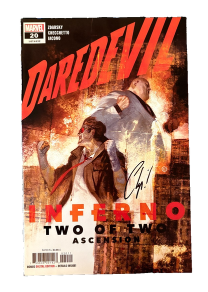 Daredevil #20 Signed Chip Zdarsky Marvel 2020 Inferno Part 2 VF/NM No COA 24 UK Comic Exclusives & Rare Variants – Foils & Incentives | Redsters Comics Redsters Comics Redsters Comics