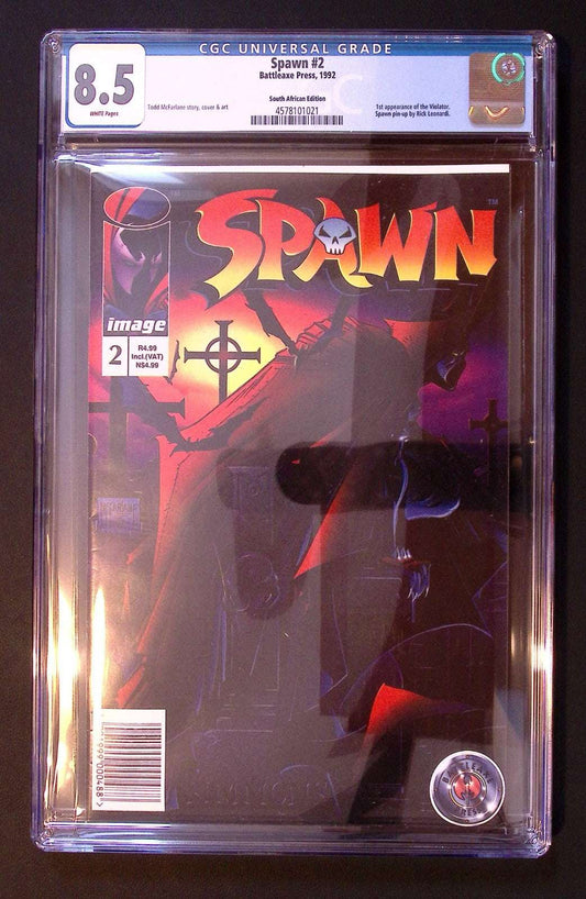 Spawn #2 CGC 8.5 | South African Edition | Only Graded Copy 170 CGC Graded Comics for Sale in the UK Redsters Comics Redsters Comics