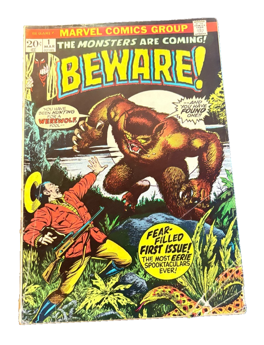 BEWARE #1 MARVEL COMICS, 1973 BRONZE AGE ~ VG 21 Vintage Comics UK | Key Marvel & DC Issues from Silver & Bronze Age Redsters Comics Redsters Comics