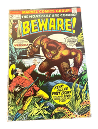 BEWARE #1 MARVEL COMICS, 1973 BRONZE AGE ~ VG 21 Vintage Comics UK | Key Marvel & DC Issues from Silver & Bronze Age Redsters Comics Redsters Comics