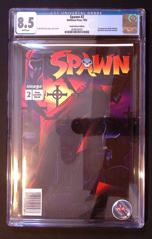 Spawn #2 CGC 8.5 | South African Edition | Only Graded Copy 170 CGC Graded Comics for Sale in the UK Redsters Comics Redsters Comics