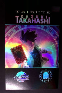 Tribute Kazuo Takahashi Creator Yu-Gi-Oh! Huy Dinh Purple Foil Variant #97/100 70 UK Comic Exclusives & Rare Variants – Foils & Incentives | Redsters Comics Redsters Comics Redsters Comics