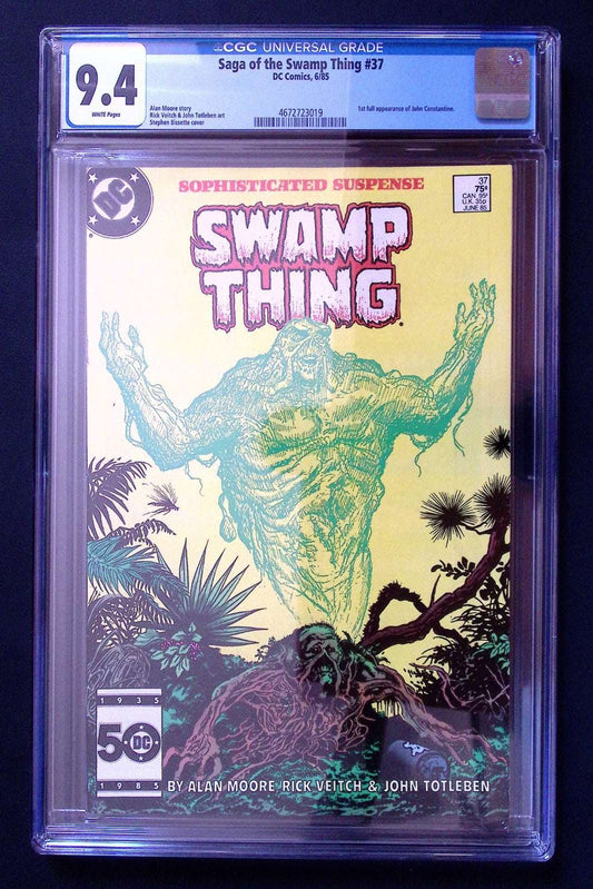Saga of the Swamp Thing #37 CGC 9.4 White Pages 1st John Constantine 325 CGC Graded Comics for Sale in the UK Redsters Comics Redsters Comics