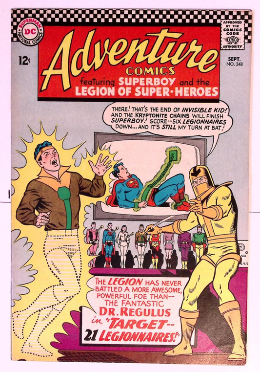 Adventure Comics #348 (1966) FN/VF – 1st Appearance of Dr. Regulus – Legion Key 17 Vintage Comics UK | Key Marvel & DC Issues from Silver & Bronze Age Redsters Comics Redsters Comics