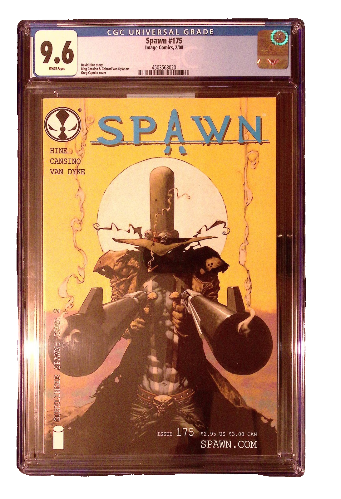 Spawn #175 CGC 9.6 Gunslinger Part 2 comic book Image McFarlane Hine Cansino Van 249 CGC Graded Comics for Sale in the UK Redsters Comics Redsters Comics
