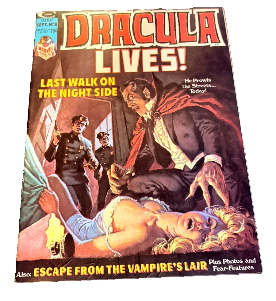 Dracula Lives #8 - Curtis Magazines / Marvel - 1974 VFN 22 Vintage Comics UK | Key Marvel & DC Issues from Silver & Bronze Age Redsters Comics Redsters Comics