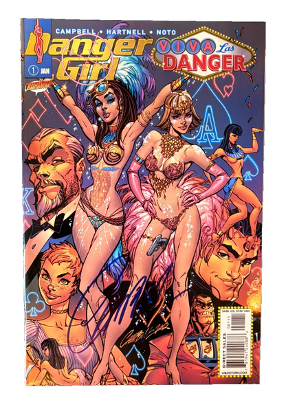 Danger Girl Viva Las Danger #1 Signed J. Scott Campbell COA 34 UK Comic Exclusives & Rare Variants – Foils & Incentives | Redsters Comics Redsters Comics Redsters Comics