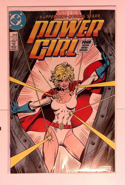 COMICS: POWER GIRL 1 1988, 1ST SELF- TITLED LIMITED SERIES FN/VF 14 Vintage Comics UK | Key Marvel & DC Issues from Silver & Bronze Age Redsters Comics Redsters Comics