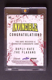 INVINCIBLE Laser Signagraph Dupli-Kate /The Flaxans 1/1 225 Graded Comic Cards UK | PSA 10 & CGC Marvel Cards For Sale Redsters Comics Redsters Comics