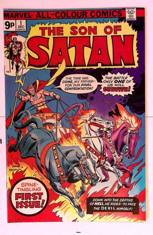 The Son Of Satan #1, Marvel Comics, 1975 VF+ 34 Vintage Comics UK | Key Marvel & DC Issues from Silver & Bronze Age Redsters Comics Redsters Comics