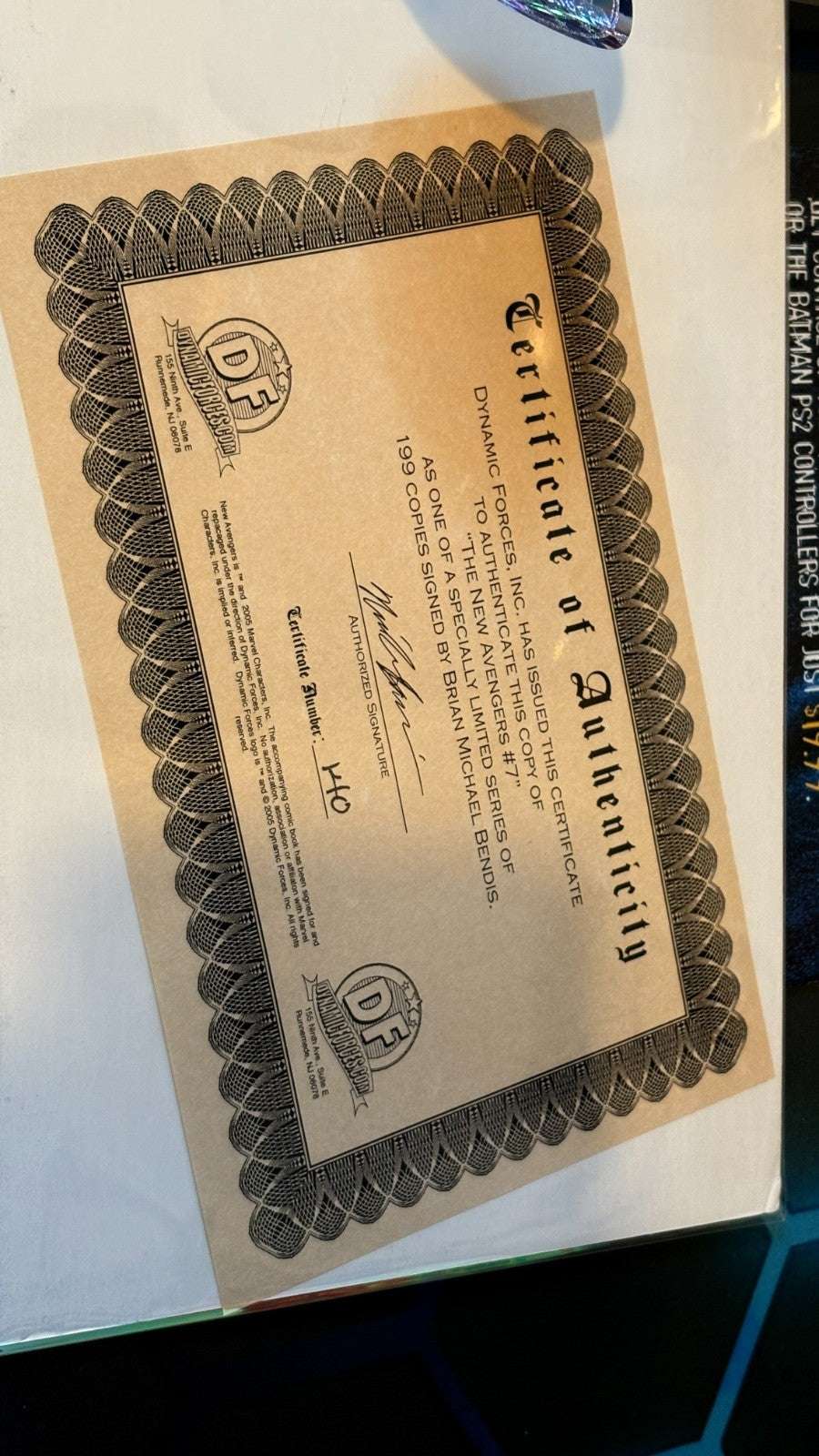 New Avengers #7 Signed Brian Michael Bendis DF COA Ltd 199 Marvel Key Issue 39 UK Comic Exclusives & Rare Variants – Foils & Incentives | Redsters Comics Redsters Comics Redsters Comics