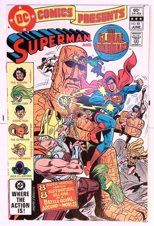 DC Comics Presents #46 (1982) VF/NM – 1st Global Guardians – Superman Team Key 8 Vintage Comics UK | Key Marvel & DC Issues from Silver & Bronze Age Redsters Comics Redsters Comics