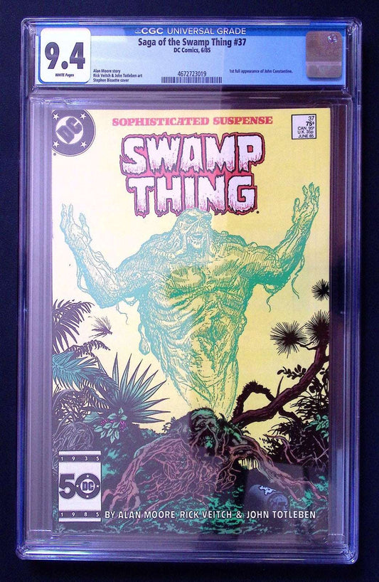 Saga of the Swamp Thing #37 CGC 9.4 White Pages 1st John Constantine 325 CGC Graded Comics for Sale in the UK Redsters Comics Redsters Comics