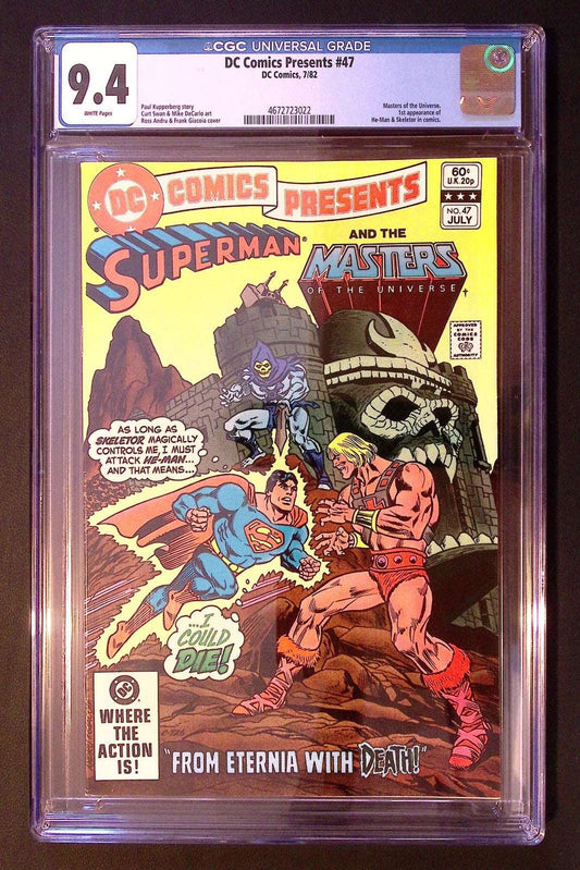 Dc Comics Presents #47 CGC 9.4 1st He-man & Skeletor 349 CGC Graded Comics for Sale in the UK Redsters Comics Redsters Comics